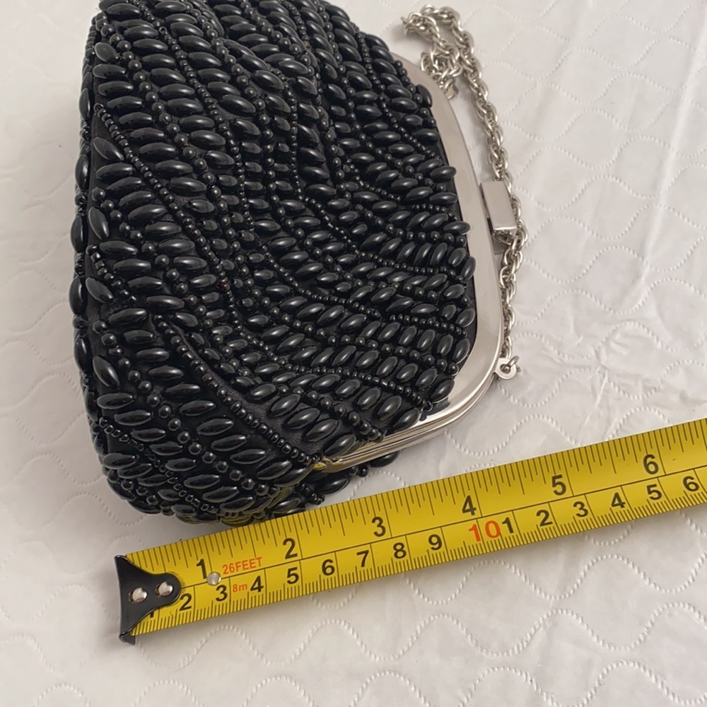 Ann Taylor black beaded evening bag/clutch - Picture 6 of 7